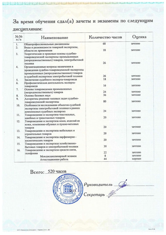 сертификат  Хомутова в Союз-Эксперт